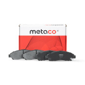 Колодки тормозные дисковые Metaco, передние, для Honda Civic, комплект на ось (4 шт), арт. 3000-268