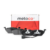 Колодки тормозные дисковые Metaco, передние, для Skoda Octavia, комплект на ось (4 шт), арт. 3000-007