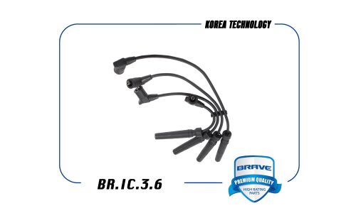 Провода высоковольтные Brave, силиконовые, комплект 4 шт, арт. BR.IC.3.6