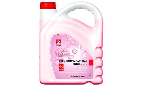Стеклоомывающая жидкость Лукойл, зимняя, -20°C, с ароматом бубль гум, 4л, арт. 3099145