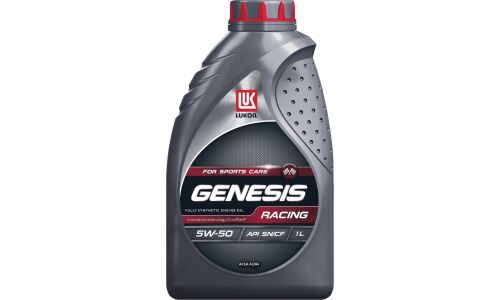 Масло моторное Лукойл Genesis Racing 5w50, синтетическое, API SN/CF, ACEA A3/B3/B4, для бензинового двигателя, 1л, арт. 3173719