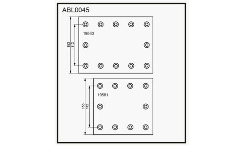 Накладки барабанных колодок Allied Nippon Heavy Duty, арт. ABL0045HD