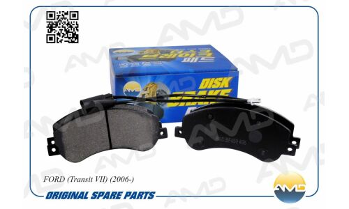 Колодки тормозные дисковые AMD, передние, комплект на ось (4 шт), арт. AMD.BF459