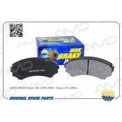 Колодки тормозные дисковые AMD, передние, комплект на ось (4 шт), арт. AMD.BF497