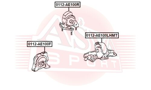 ПОДУШКА ДВИГАТЕЛЯ | лев Asva, арт. 0112-AE100LHMT