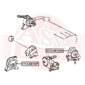 ПОДУШКА ДВИГАТЕЛЯ ЗАДНЯЯ | зад Asva, арт. 0112-AE100R