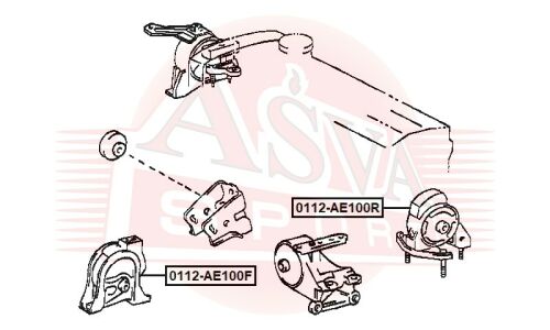 ПОДУШКА ДВИГАТЕЛЯ ЗАДНЯЯ | зад Asva, арт. 0112-AE100R