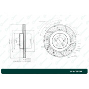 Диск тормозной G-brake перфорированный, арт. GFR02828R