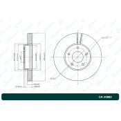 ДИСК ТОРМОЗНОЙ ВЕНТИЛИРУЕМЫЙ G-BRAKE  GR-20883 G-brake, арт. GR20883