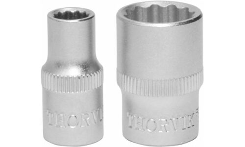Головка торцевая Thorvik, короткая, 12-гранная, под квадрат 1/4", 6мм, арт. FS21406