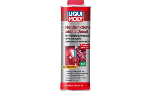Присадка в топливо Liqui Moly Multifunktions-additiv Diesel, комплексная, для дизельных двигателей, с эффектом антигеля, бутылка 1л, арт. 39025