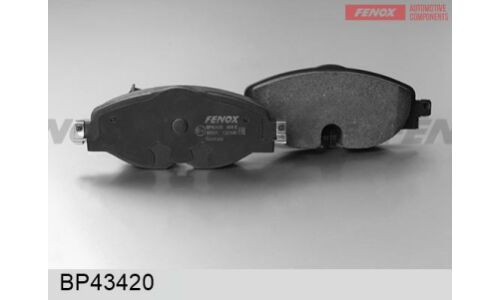 Колодки тормозные дисковые Fenox, передние, комплект на ось (4 шт), арт. BP43420