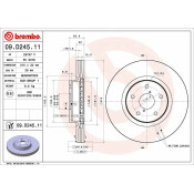 Диск тормозной Brembo, арт. 09.D245.11