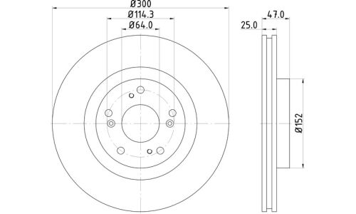 Диск тормозной | перед Nisshinbo, арт. ND8039K