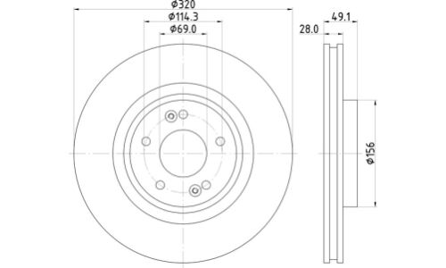 Диск тормозной | перед Nisshinbo, арт. ND6101K