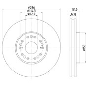 Диск тормозной Nisshinbo, передний, арт. ND1115K