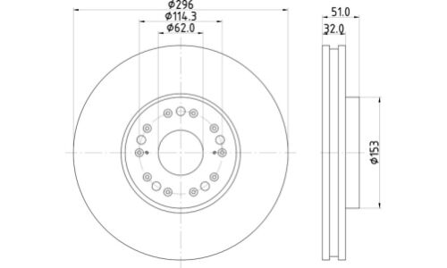 Диск тормозной Nisshinbo, передний, арт. ND1115K