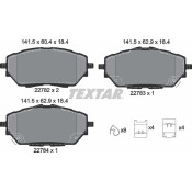 Колодки тормозные дисковые Textar с демпферной прокладкой Q+, передние, комплект на ось (4 шт), арт. 2278201