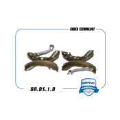 Колодки тормозные барабанные Brave, комплект на ось (4 шт), арт. BR.BS.1.8