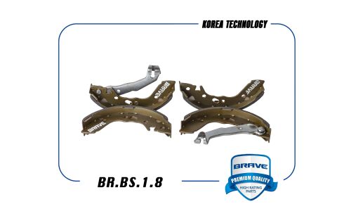 Колодки тормозные барабанные Brave, комплект на ось (4 шт), арт. BR.BS.1.8
