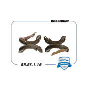 Колодки тормозные барабанные Brave, комплект на ось (4 шт), арт. BR.BS.1.10