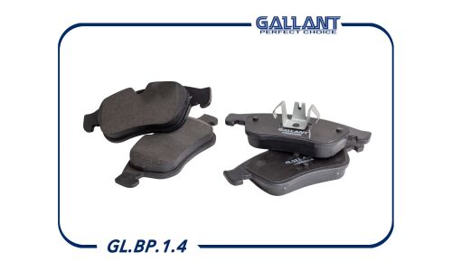 Колодки тормозные дисковые Gallant, передние, комплект на ось (4 шт), арт. GL.BP.1.4