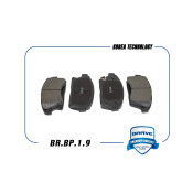 Колодки тормозные дисковые Brave, передние, комплект на ось (4 шт), арт. BR.BP.1.9