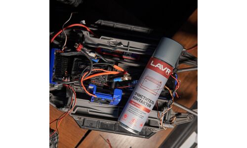 Очиститель электрических контактов Lavr Electrical Contact Cleaner, устраняет утечки тока и восстанавливает электропроводимость, аэрозоль 335мл (+трубка), арт. Ln1728