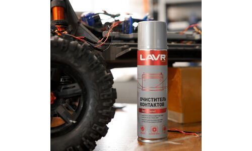 Очиститель электрических контактов Lavr Electrical Contact Cleaner, устраняет утечки тока и восстанавливает электропроводимость, аэрозоль 335мл (+трубка), арт. Ln1728
