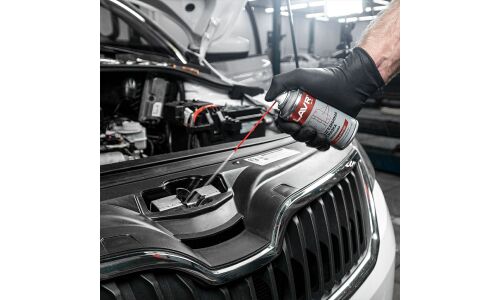 Смазка аэрозольная Lavr Adhesive Spray, адгезионная, многоцелевая, баллон 210мл, арт. Ln1482