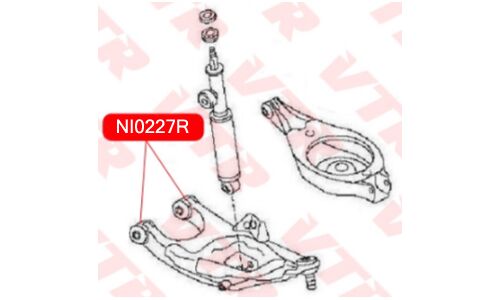 Сайлентблок верхнего рычага задней подвески VTR, арт. NI0227R