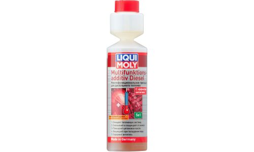 Присадка в топливо Liqui Moly Multifunktions-additiv Diesel, комплексная, для дизельных двигателей, с эффектом антигеля, бутылка 250мл, арт. 39024/21469