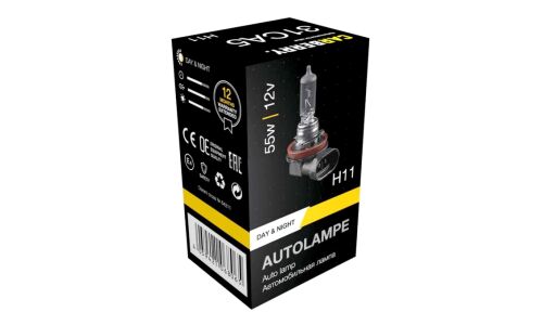 Лампа галогенная Carberry Day&Night H11 (PGJ19-2, T11), 12В, 55Вт, 3200К, 1 шт, арт. 31CA5