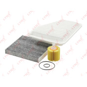 Комплект фильтров для ТО LYNXauto, для Toyota Camry (Saloon) (масляный 04152-YZZA1, воздушный 17801-31120, салонный (угольный) 87139-02020), арт. LK-3066-1