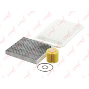 Комплект фильтров для ТО LYNXauto, для Toyota Camry (Saloon) (масляный 04152-YZZA1, воздушный 17801-28030, салонный (угольный) 87139-YZZ16), арт. LK-3068-1