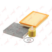 Комплект фильтров для ТО LYNXauto, для Toyota RAV4 IV (масляный 04152-YZZA1, воздушный 17801-38011, салонный (угольный) 87139-YZZ16), арт. LK-3072-1