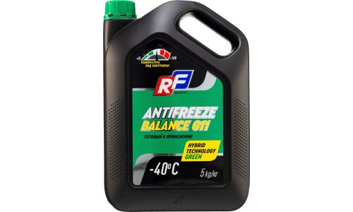 Антифриз Ruseff Antifreeze Balance G11, H-OAT, зелёный, -40°C, 5кг, арт. 17463N