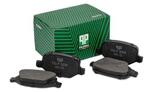 Колодки тормозные дисковые Pilenga, задние, комплект на ось (4 шт), арт. FD-P 3314