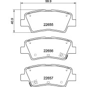 Колодки тормозные дисковые Nisshinbo задние, комплект на ось (4 шт), арт. NP6151