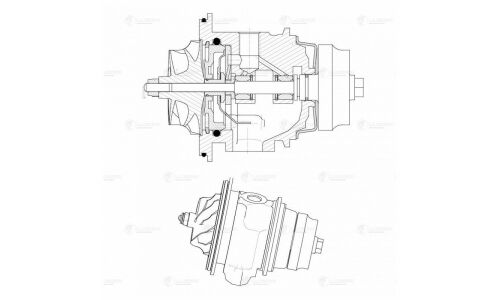 Турбокомпрессор б/корп. (картридж) для а/м PSA Boxer (06-)/Ford Transit (06-) 2.2D/2.4D (тип TD03) Luzar, арт. LAT 5006
