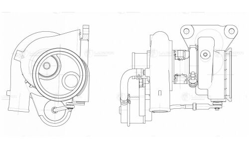 Турбокомпрессор для а/м PSA Boxer (06)/Jumper (06-) 2.2D (TD03) Luzar, арт. LAT 2022