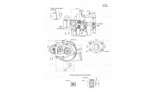 Турбокомпрессор для а/м ГАЗель Бизнес Cummins ISF2.8 E-3 (тип HE200WG) Luzar, арт. LAT 0322
