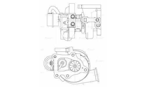 Турбокомпрессор для а/м ГАЗель Бизнес Cummins ISF2.8 E-3 (тип HE200WG) Luzar, арт. LAT 0322