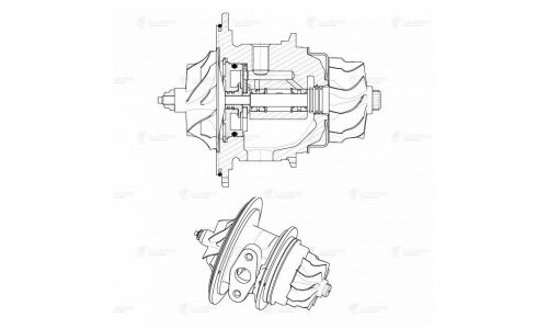 Турбокомпрессор б/корп. (картридж) для а/м ГАЗель-Бизнес Cummins ISF2.8 (тип HE200WG) Luzar, арт. LAT 5003