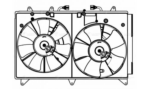 Вентилятор охлаждения радиатора Luzar, с кожухом, с 2 вентиляторами, для Mazda CX-7, арт. LFK 2507