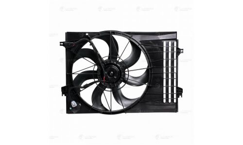 Вентилятор охлаждения радиатора Luzar, с кожухом и резистором, для двигателей 2.7i, для Hyundai Tucson, KIA Sportage, арт. LFK 0881