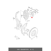Колодки тормозные дисковые VAG, передние, комплект на ось (4 шт), арт. 80A 698 151 B