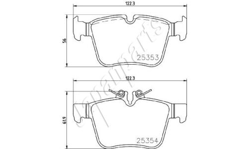 Колодки тормозные дисковые Japan Parts, задние, комплект на ось (4 шт), арт. PP-0507AF