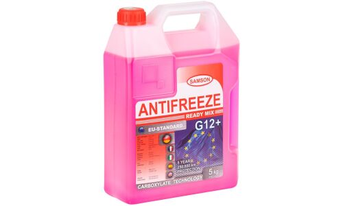 Антифриз Samson Antifreeze EU-Standard, OAT, G12+, LLC, красный, -37°C, 5кг, арт. 800992