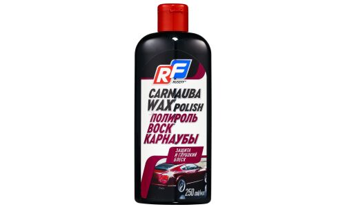 Полироль кузова Ruseff Carnauba Wax Polish, с воском карнауба, придание блеска, бутылка 250мл, арт. 11347N